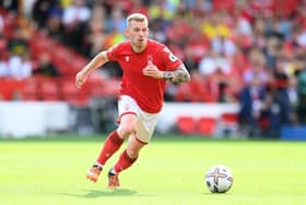 Leeds United reportedly face competition for Nottingham Forest midfielder Lewis O’Brien. Image: Michael Regan/Getty Images