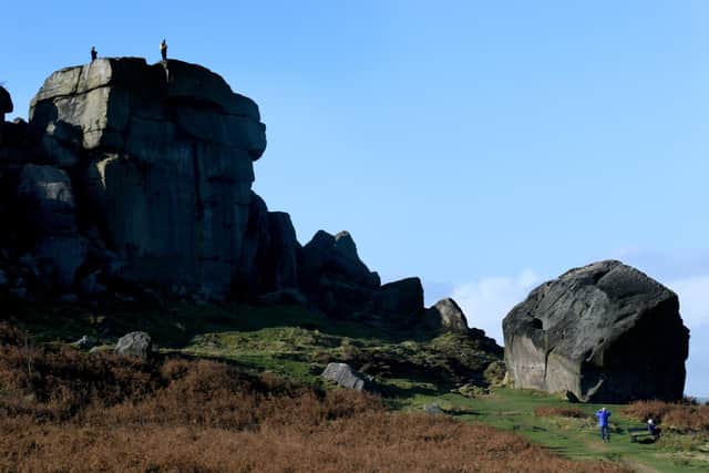 The Cow and Calf rocks on Ilkley Moor