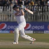 ON YOUR WAY: Yorkshire's Harry Brook is bowled out by Pakistan's Naseem Shah on day four as England looked to build a commanding lead in Rawalpindi Picture: AP Photo/Anjum Naveed.