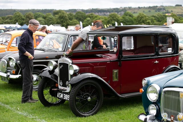 Classic cars and vintage vehicles at Halifax Agricultural Show at Savile Park