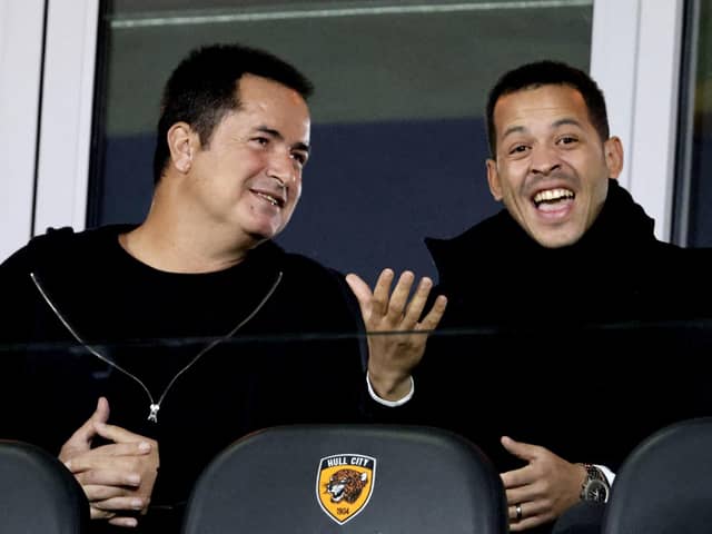 IMPATIENCE: Hull City owner/chairman Acun Ilicali (left) with his former head coach Liam Rosenior