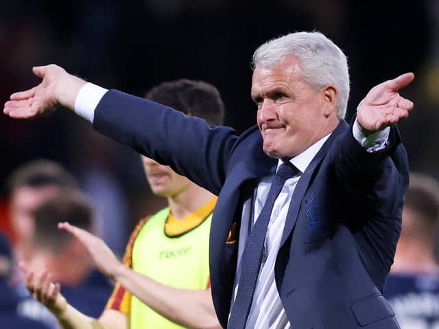 CRACKLE: Bradford City manager Mark Hughes acknowledges the fans after their side's victory against Carlisle United at the University of Bradford Stadium on Sunday. Picture: George Wood/Getty Images