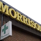 A sign is pictured at a branch of Morrisons supermarket. (Pic credit: Justin Tallis / AFP via Getty Images)