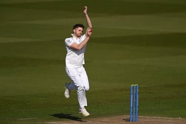 Yorkshire pace bowler Ben Coad, who took 5-54 in the Sussex first innings. Photo by Mike Hewitt/Getty Images.
