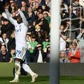 JOY: Leeds United's Wilfried Gnonto celebrates opening the scoring against Millwall