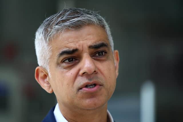 'Mayor of London Sadiq Khan is facing a huge backlash at his plans to include five million more people in the capital’s ULEZ (ultra low emissions zone) from August'. PIC: Hollie Adams/Getty Images