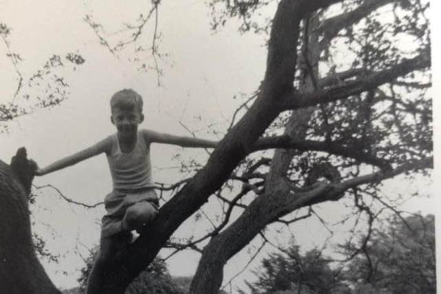Ian Redmond climbing trees on Beverley Westwood, 1961.
