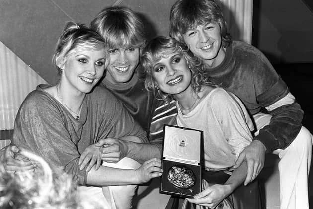 Bucks Fizz, the last British group to win the Eurovision Song Contest, in 1981. Credit: PA
