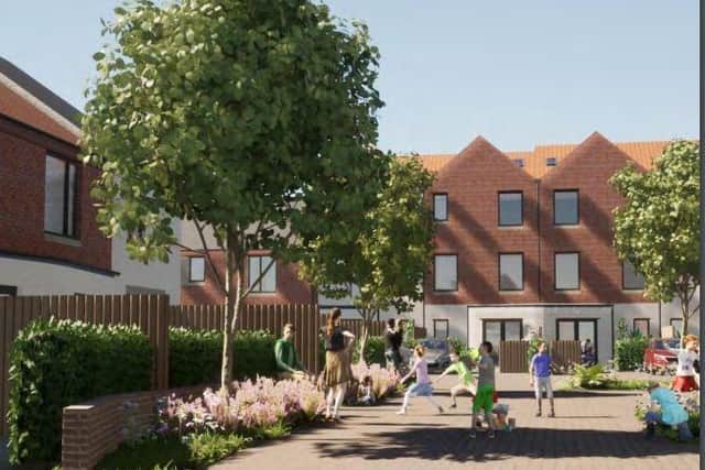 Artist's impression of the new housing