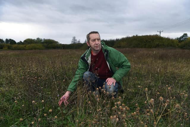 Priory Meadows divides Hull from Cottingham and are a rare unimproved wet grassland ecosystem that survived urban expansion and despite lack of management still support a rich variety of plants including orchids. Pictured Tim Conway from Priory Meadows Community Interest Company. Picture Jonathan Gawthorpe 15th October 2026