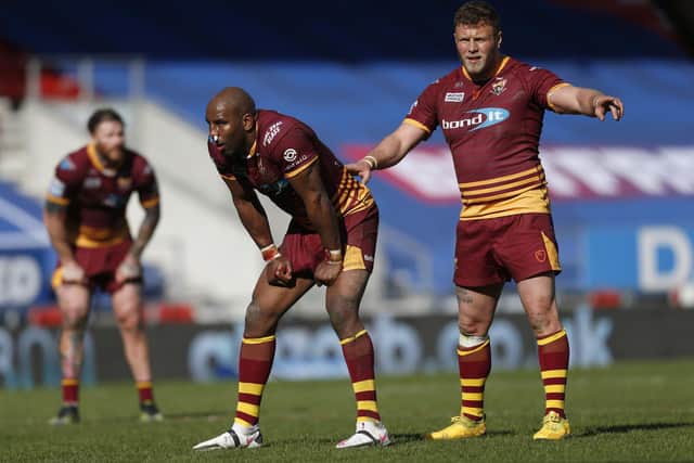 Michael Lawrence gave everything to the Huddersfield Giants cause. (Photo: Ed Sykes/SWpix.com)
