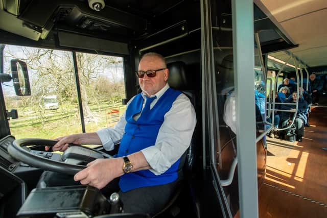 Coastliner driver Adrian Andrews at the wheel. Picture by Yorkshire Post Photographer Bruce Rollinson