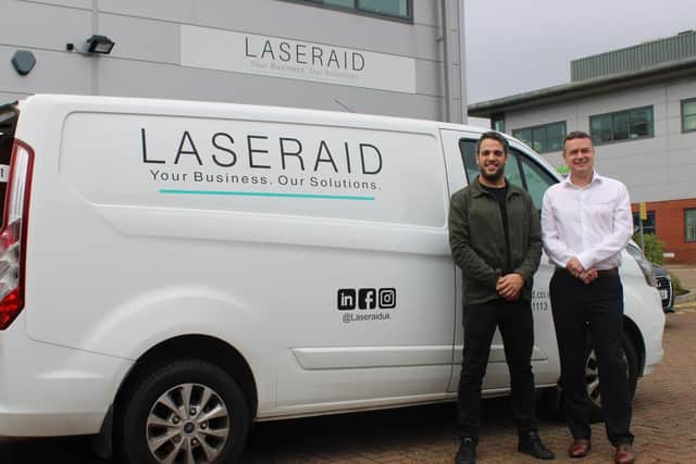 Jamel Hussain (left), commercial director of Laseraid, and Guy Bunn, chief operating officer.
