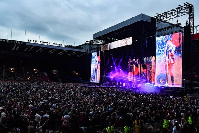 Def Leppard perform live for the "The World Tour" at Sheffield Bramall Lane on May 22, 2023 in Sheffield. Picture: Anthony Devlin/Getty Images for Live Nation UK