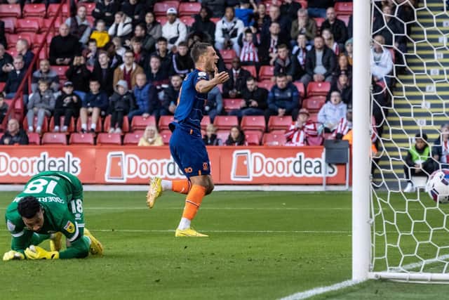 BRACED: Doncaster-born Jerry Yates celebrates his second goal