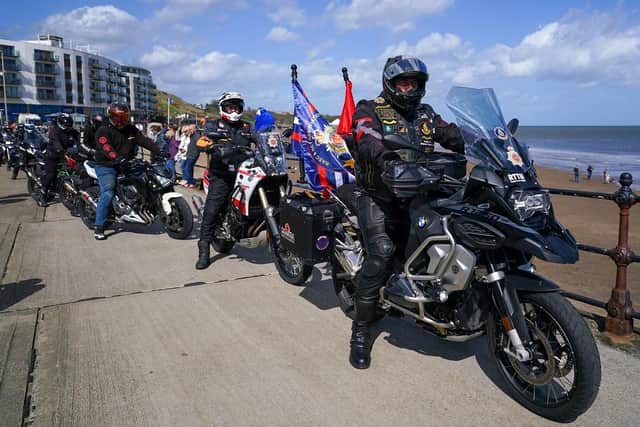 Bikers at the memorial ride. (Pic credit: Ian Forsyth / Getty Images)