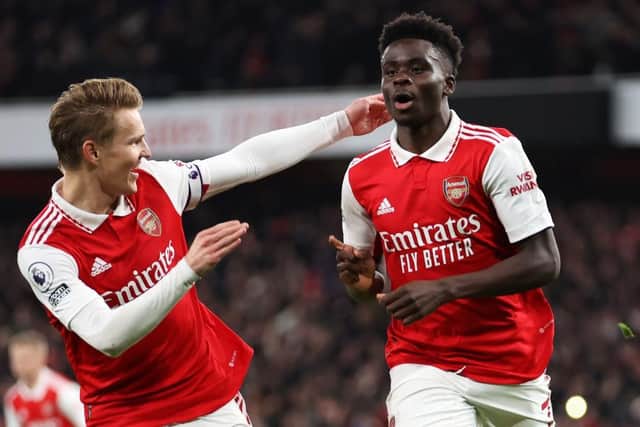 BURSTING WITH TALENT: Arsenal are full of quality players like Martin Odegaard (left) and Bukayo Saka (right)