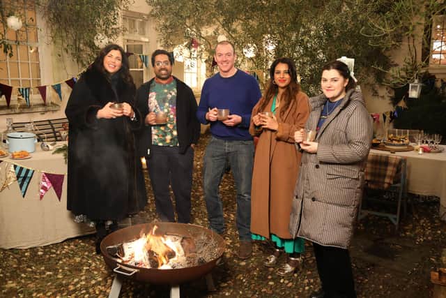 Pictured: (L-R) Kirstie Allsopp, Ryan Chetiyawardana, Mat Chaloner, Ravinder Bhogal and Harriet Shaw. Credit: PA Photo/Channel 4 Television/Raise the Roof Productions. WARNING: This picture must only be used to accompany PA Feature SHOWBIZ TV Allsopp. Channel 4 images must not be altered or manipulated in any way. This picture may be used solely for Channel 4 programme publicity purposes in connection with the current broadcast of the programme(s) featured in the national and local press and listings. Not to be reproduced or redistributed for any use or in any medium not set out above.