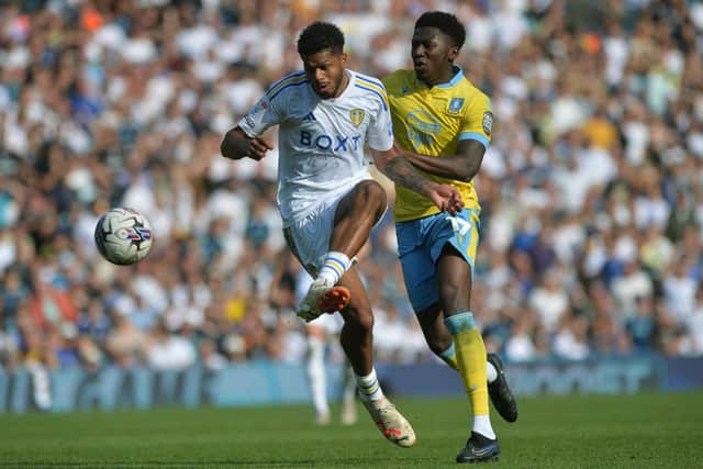 LOW CONFIDENCE: Leeds United's Georginio Rutter looked to lose self-belief as the game against Sheffield Wednesday went on