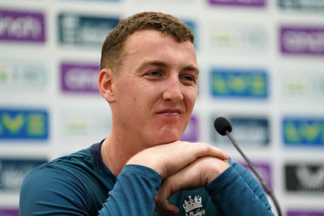 FRUSTRATED: England's Harry Brook during a press conference ahead of the fifth Ashes Series Test at The Kia Oval Picture: Adam Davy/PA
