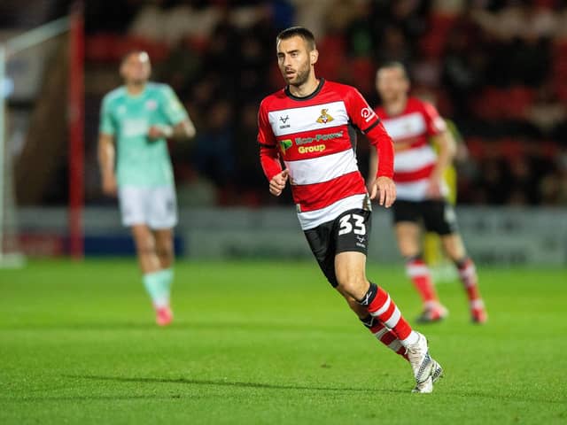 Fit-again Doncaster Rovers midfielder Ben Close, who made his comeback from injury in Tuesday's EFL Trophy game with Huddersfield Town. Picture: Bruce Rollinson.