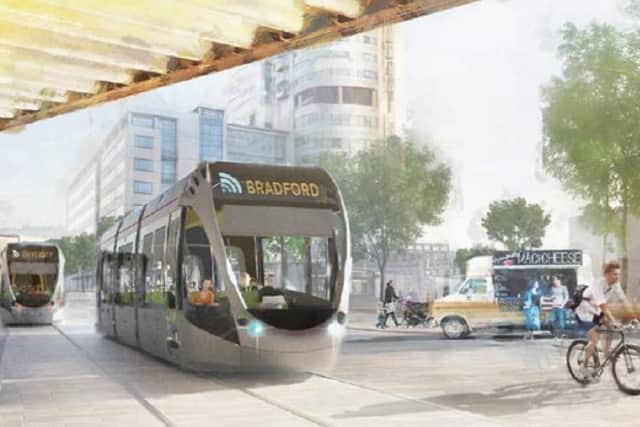 An artist's impression of how the new mass transit scheme could look like.