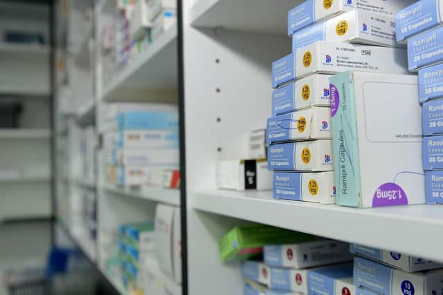 Shelves of a pharmacy, which are expected to take on more of a role in prescribing medicines. PIC: Frank Reid