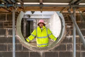 Christine Yorath at the construction site of 'The Residences at Val d'Or' Shadwell, Leeds, in March 2026. Picture: James Hardisty.