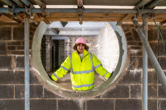 Christine Yorath at the construction site of 'The Residences at Val d'Or' Shadwell, Leeds, in March 2026. Picture: James Hardisty.