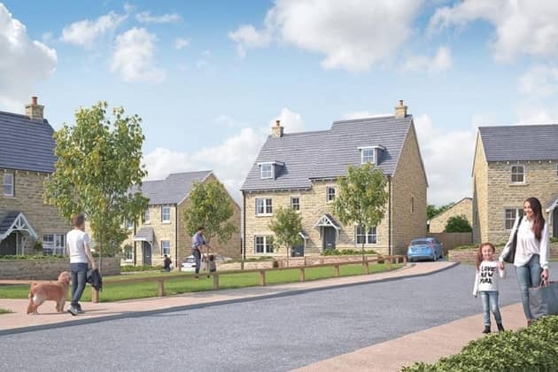 An artist's impression of the Silsden Persimmon site
