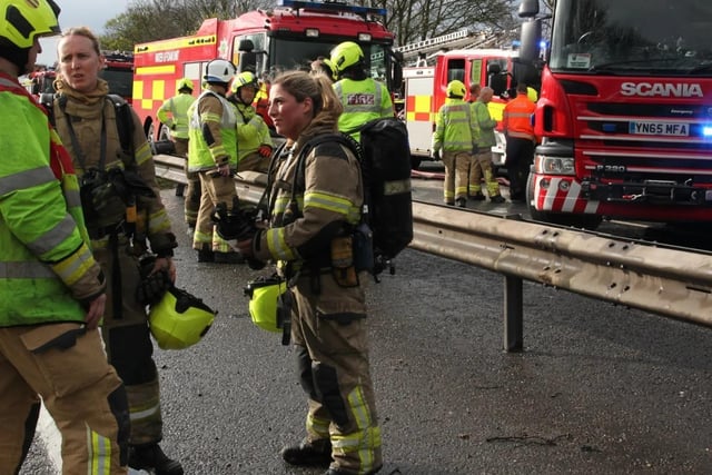 Both South Yorkshire Fire and Rescue and Nottinghamshire Fire and Rescue worked together to assist in putting the fire out.