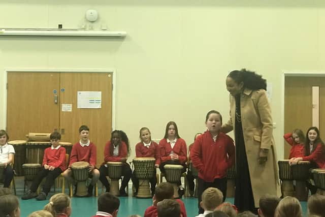 Lord Mayor of Leeds engaging the school