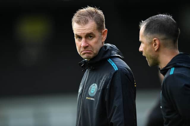 STAYING POSITIVE: Harrogate Town manager Simon Weaver. Picture: Jonathan Gawthorpe