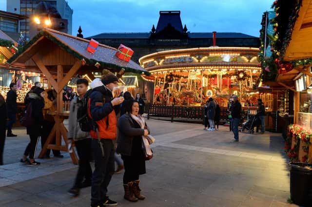 The German Christmas Market in Leeds, November 2017. PIC: Bruce Rollinson