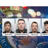 Five of the gang of nine who were sentenced at Leeds Crown Court