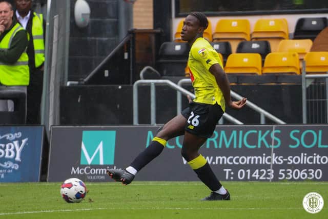 PROMOTED: Harrogate Town striker Emmanuel Ilesanmi has been handed a two-year professional contract