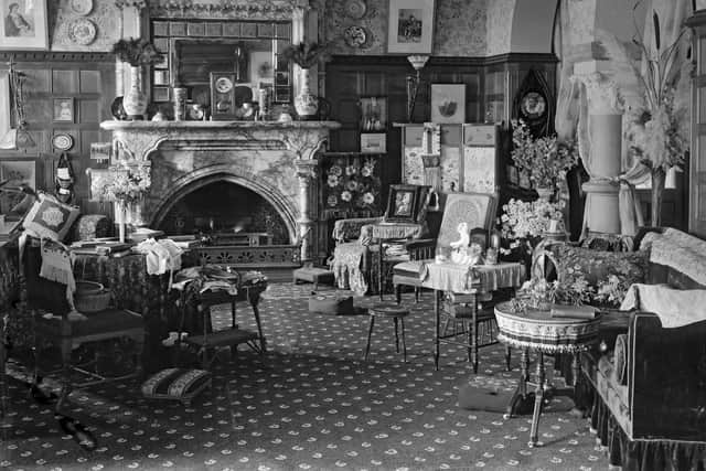 The drawing room of Milner Field, about 1885. Copyright: Bradford Museums and Galleries