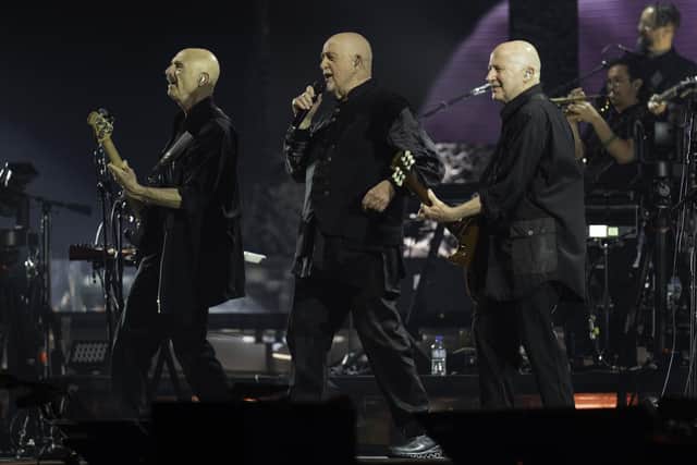 Peter Gabriel with his band on the i/o world tour. Picture: York Tillyer (Realworld)
