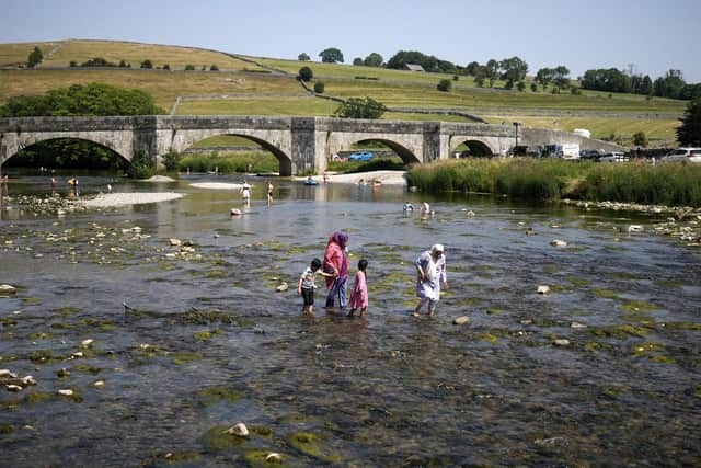 The River Wharfe, pictured in summer 2022,  has been the subject of a number of sewage releases (Photo by Christopher Furlong/Getty Images)
