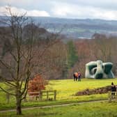 Henry Moore's Two Large Forms at Yorkshire Sculpture Park.