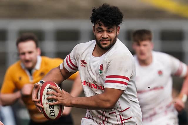 One to watch: Yorkshire lad Tye Raymont playing for England U18s against Wales (Picture: Robbie Stephenson/AMP/Getty Images via RFU)