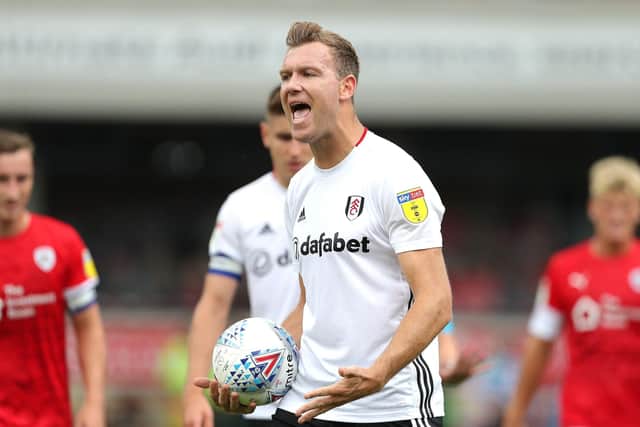 Something to talk about: Kevin McDonald back in his Fulham days in 2019 before he underwent life-saving kidney surgery. He now finds himself at Bradford City after a difficult few years.