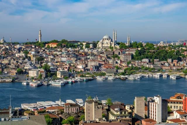 The Golden Horn, the primary inlet of the Bosphorus in Istanbul.