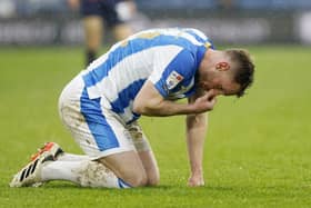 Downcast Huddersfield Town defender Tom Lees pictured after his side's 4-1 Championship home loss to West Brom. Picture: Richard Sellers/PA Wire.