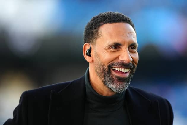 PA file photo of TNS Sports Pundit, Rio Ferdinand, ahead of the UEFA Champions League quarter-final, second leg match at the Etihad Stadium, Manchester on April 17, 2024. Picture: Mike Egerton/PA.