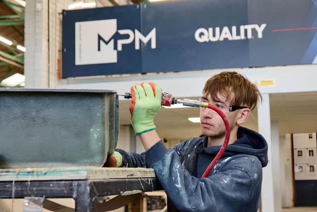 Harry Clark, who works in the quality and finishing department at Leeds fibreglass moulding manufacturer MPM, won Leeds Manufacturing Festival's Apprentice of the Year award last year.