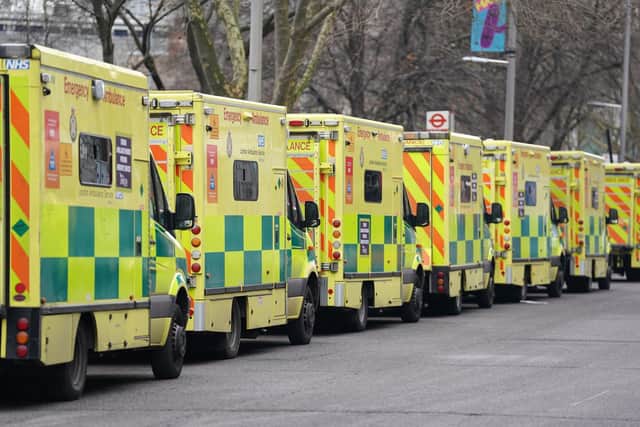 Thousands of ambulance workers have been on strike over pay. PIC: Kirsty O'Connor/PA Wire