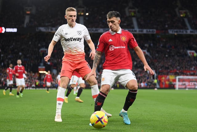 A solid display alongside Maguire in the heart of the Man United defence against West Ham. Made two tackles, four blocks and three clearances to help Erik ten Hag's side keep a clean sheet.