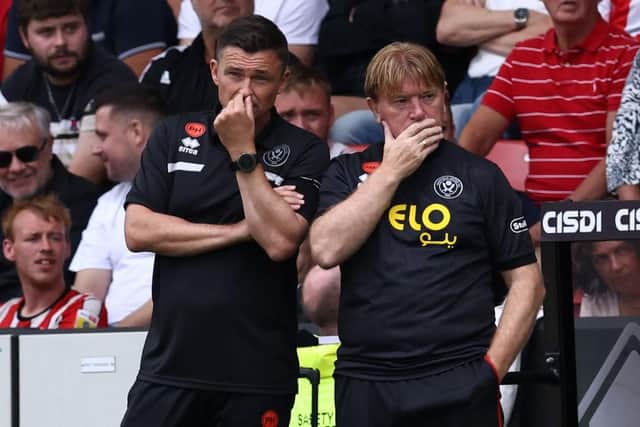 SUPPORT: Sheffield United's manager Paul Heckingbottom (left) with his assistant, Stuart McCall