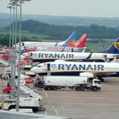 Planes are currently being diverted away from landing at Leeds Bradford Airport.
21 June 2017.......   Ryanair at  Leeds Bradford Airport. Picture Tony Johnson.